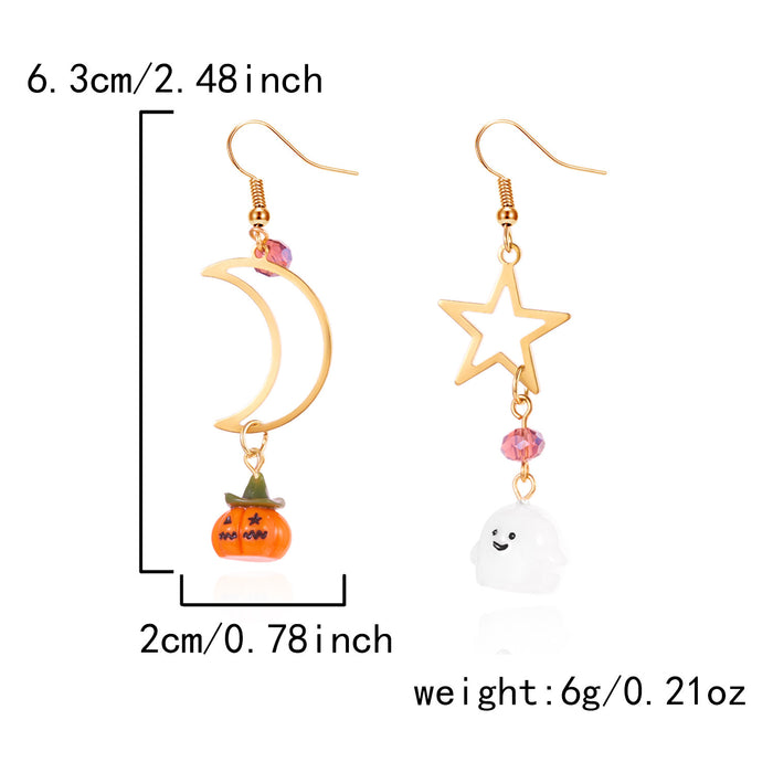 Wholesale  Tassel Earrings Orange Pumpkin Ghost Pendant Summer Fashion Ladies Personalized Trendy Ear Jewelry
