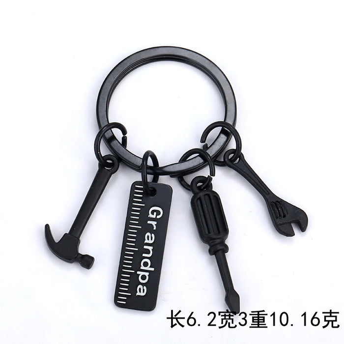 Wholesale Keychain Hammer Screwdriver Wrench Father's Day Gift Engraved Metal Keychain