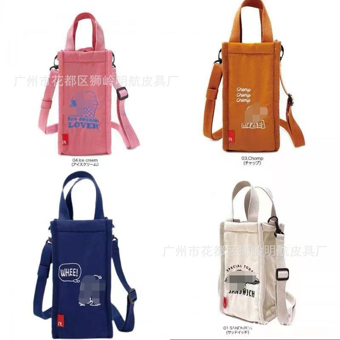 Wholesale New Dog Handbag Cute Cartoon Water Cup Bag Diagonal Cross Handbag Embroidered Portable Cup Cover Bag