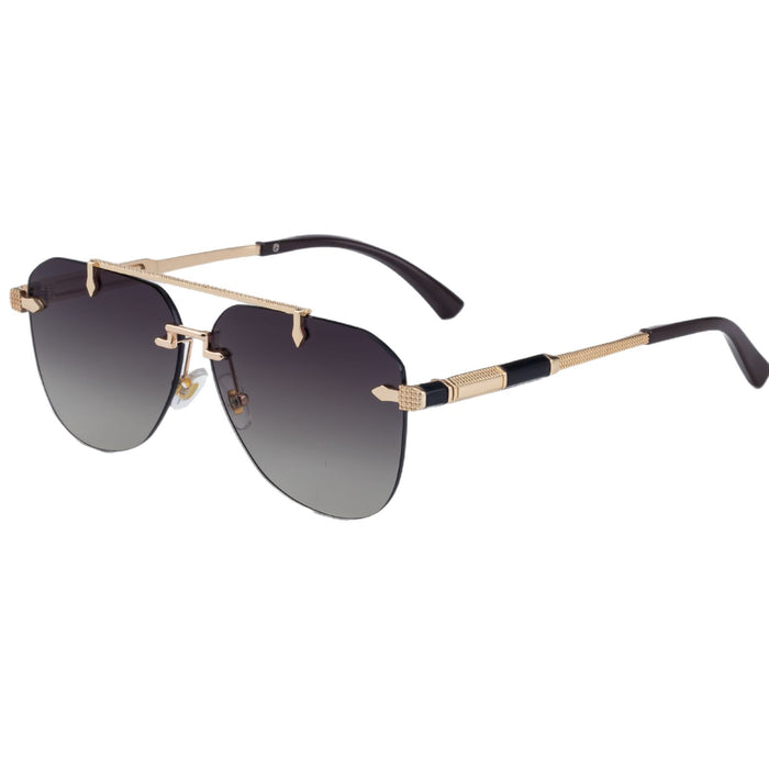 Wholesale New Fashionable Frameless Sunglasses with Personalized and Trendy Double Beam Sunscreen Sunglasses