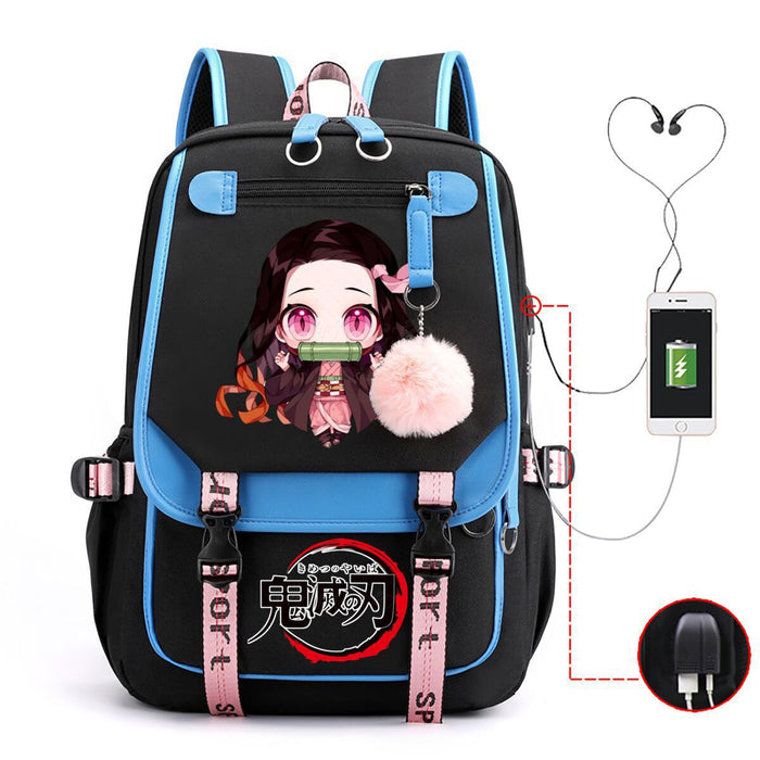 Wholesale Oxford Fabric Cartoon Backpack With USB Charging For Teens And Students