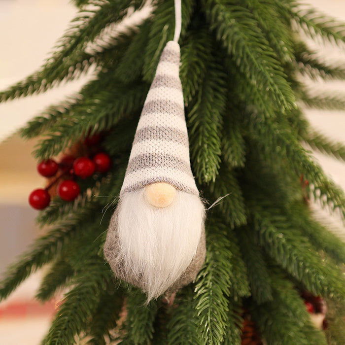 Wholesale Christmas Decorations Christmas Knitted Small Pendant Christmas Tree Faceless Old Man Doll Pendant Small Hanging