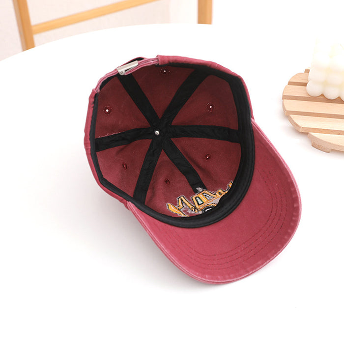 Wholesale Washed Cloth Baseball Cap Cartoon Embroidery  Cap for Boys and Girls