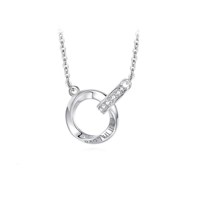 Wholesale Women's Copper Mobius Double-Ring choker Necklace