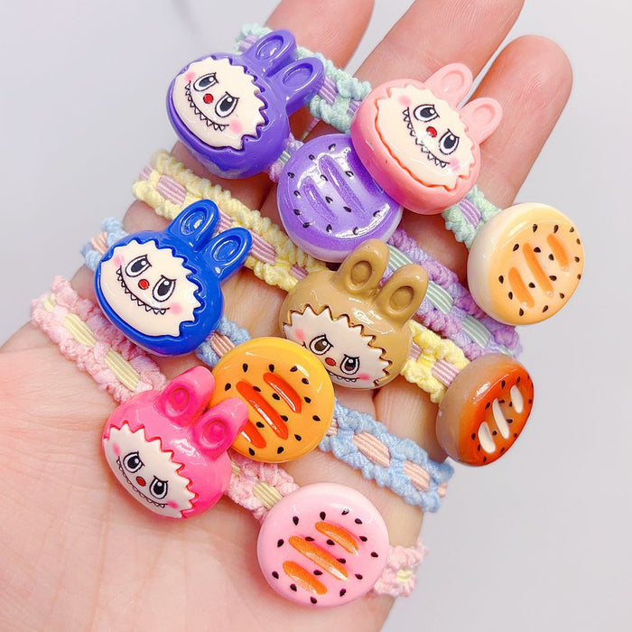 Wholesale 5pcs Leather Band Hair Rope Braided Hair Rope Hair Accessories for Women