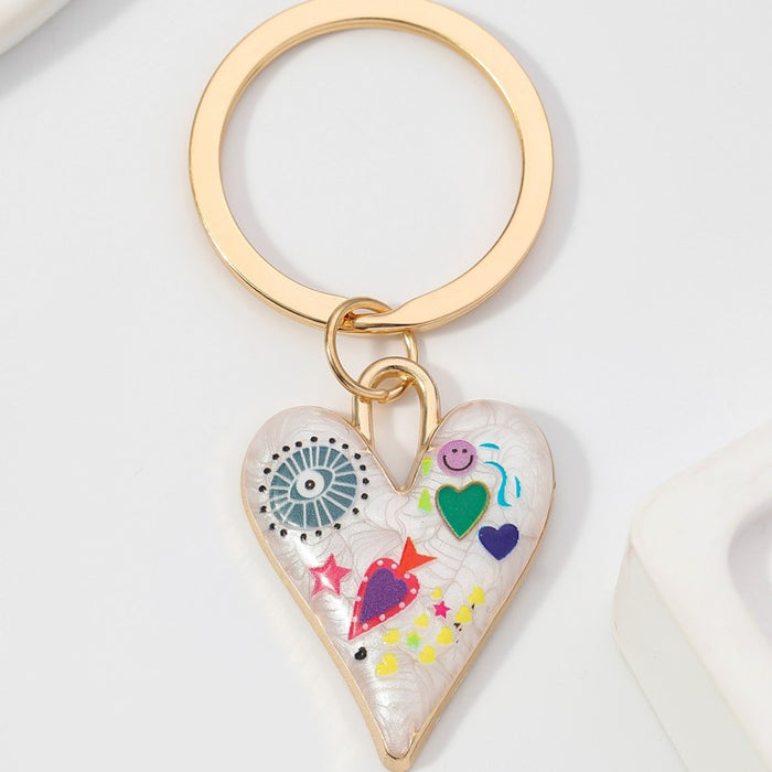 Wholesale Alloy Love Flower Keychain JDC-KC-RongRui065