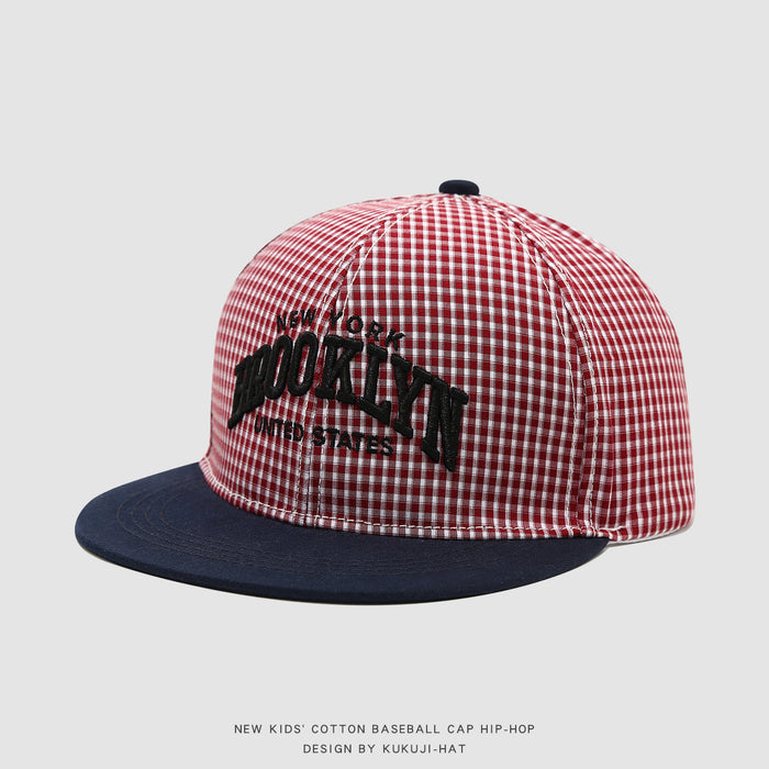 Wholesale Kids Baseball Cap Striped Hip Hop Flat Brim Unisex Outdoor Sun Hat For Boys Girls Casual Chic Party Cap