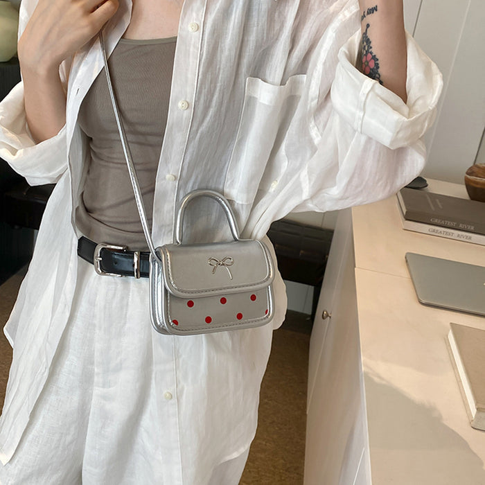 Wholesale Children's Bag Wave Point Handbag Bow Mini Parent Child Crossbody Bag Mouth Red Envelope