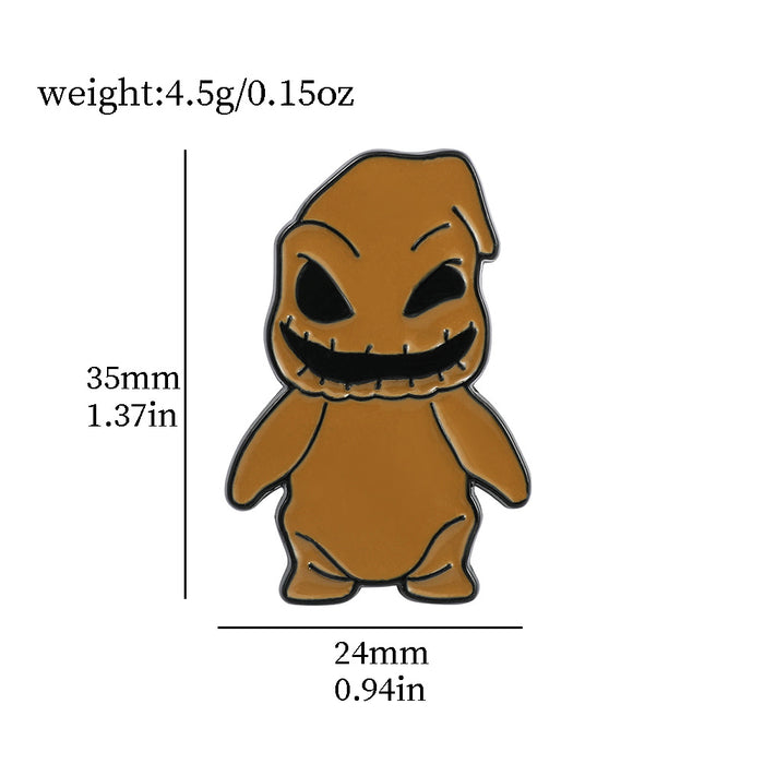 Wholesale  Brooch Cartoon Funny Skull Scream Chainsaw Horror Clown Metal Badge