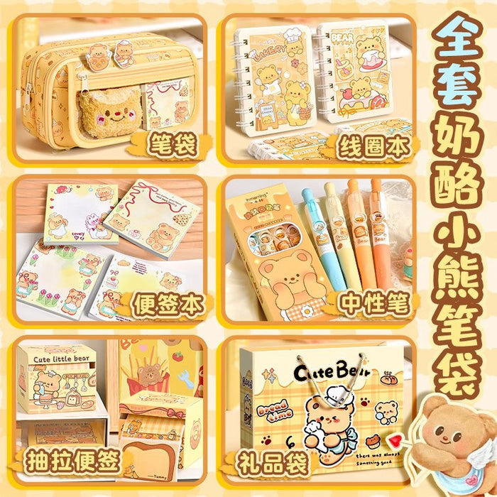 Wholesale Trendy Cute Pencil Case Large Capacity 9-Layer Flip with Butter Bear Design for Students stationery