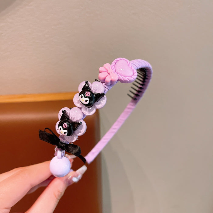 Wholesale Plastic Cartoon Children' s Headband Anti-Slip Hairband Hair Accessory for Resale