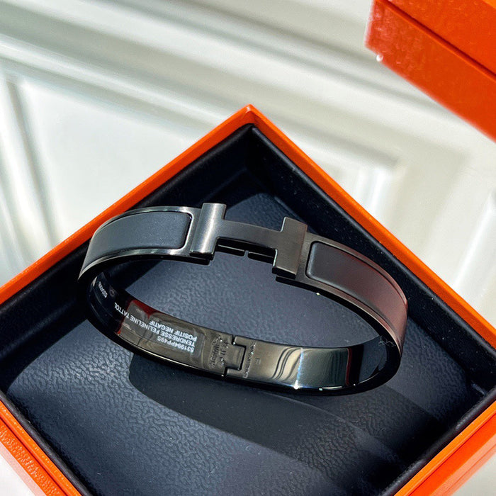Wholesale Bracelet Bracelet Men's Pure Black Hand Ring Matte Buckle Couple Style Bracelet