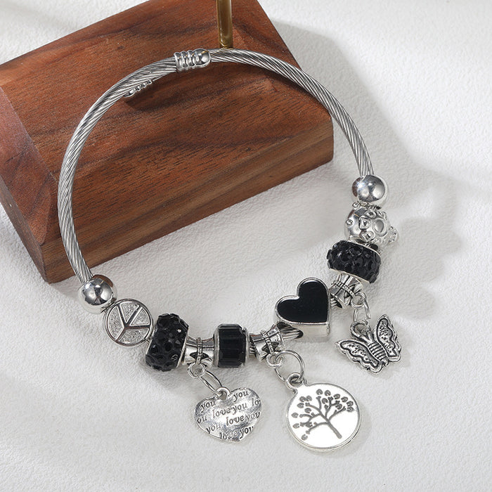 Wholesale Beaded Bracelet Stainless Steel Copper Alloy Rhinestone Fashion Jewelry