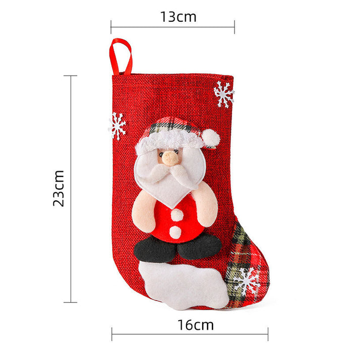 Wholesale Christmas Stockings Christmas Gift Bag Christmas Small Stockings Pendant Christmas Tree Hanging Ornament Bag