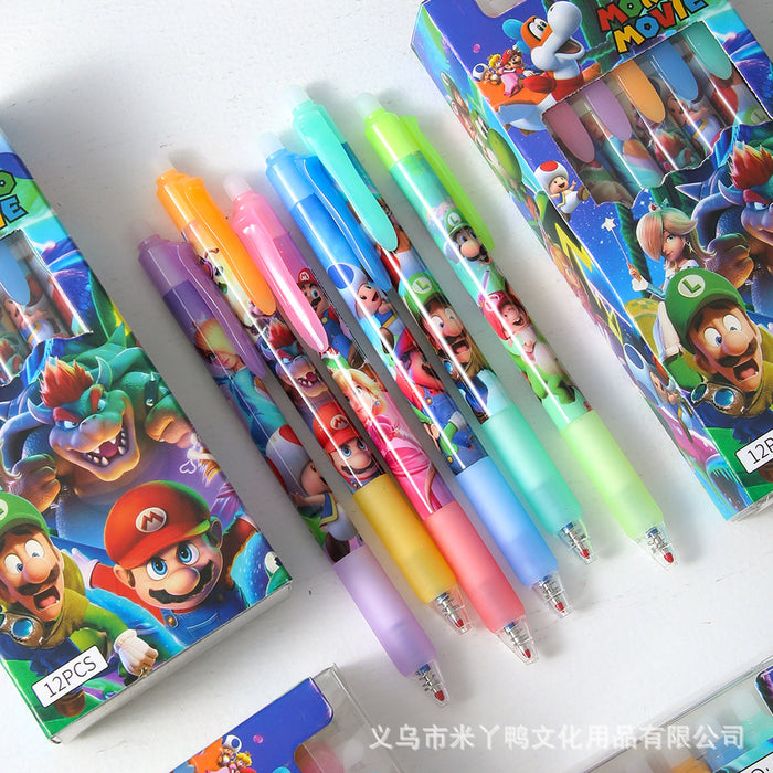 Wholesale 12pcs Stylish Erasable Blue Ink Click Gel Pens 0 5Mm For Students School Stationery
