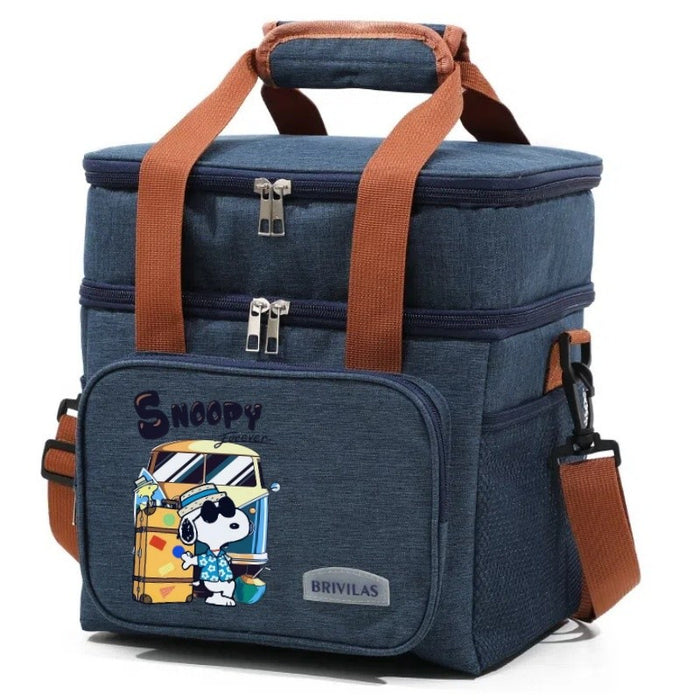 Wholesale Cartoon Cute Double-Layer Lunch Bag Insulated Pouch Handbags