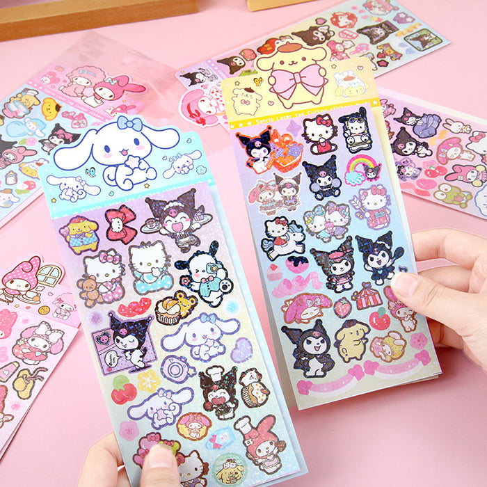 Wholesale cartoon Laser Goo Card Sticker Cute Hand Account Decoration Sticker