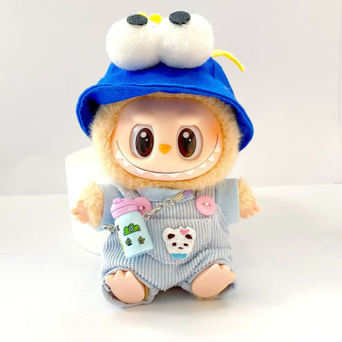Wholesale Pendant Sitting Party Blind Box Baby Clothes Cartoon Panda Bear Overalls Set Clothes