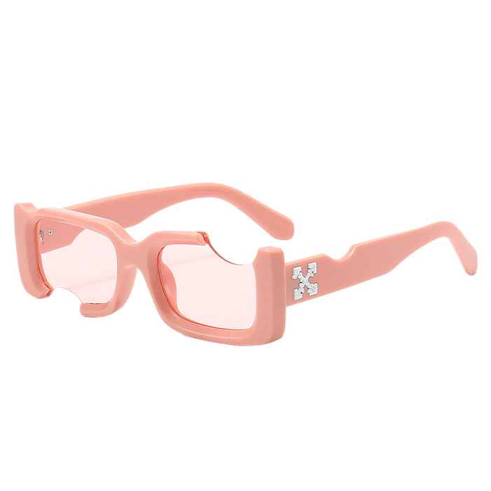 Wholesale sunglasses  box gap sunglasses colorful jelly color men's and women's sunglasses