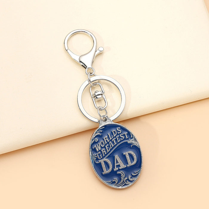 Wholesale Father's Day keychain creative alloy keychain holiday gift pendant