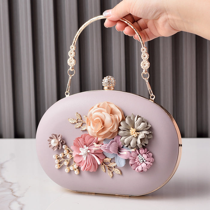 Wholesale Floral Retro Pu Handbag Modern Fashion Accessory for Party and Bridal Gift