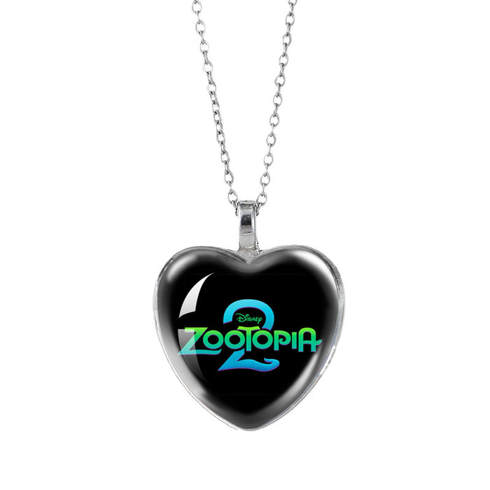 Wholesale Time Gem Heart Necklaces Pendant Sweater Chain Couple Gift