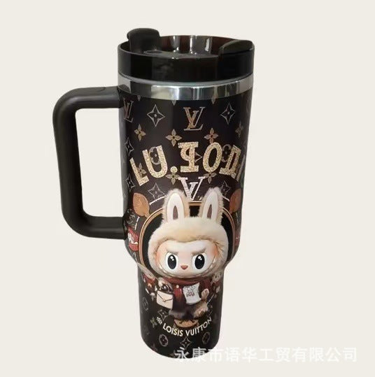 Wholesale Ice Cup 40oz Stainless Steel Handle Insulated Cup Portable Car Cup