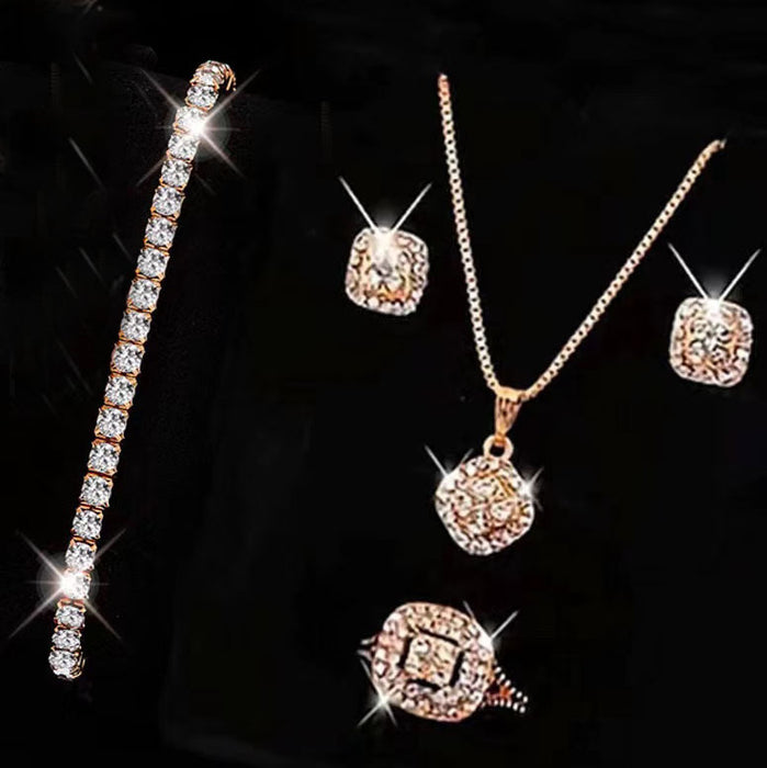Wholesale 3pcs/ set Full-Diamond Jewelry Set