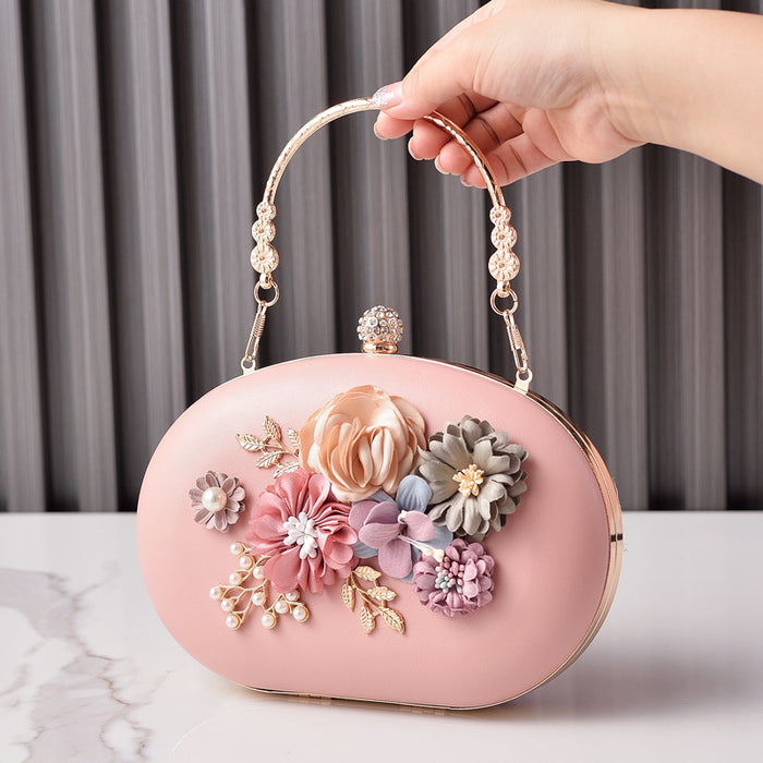 Wholesale Floral Retro Pu Handbag Modern Fashion Accessory for Party and Bridal Gift