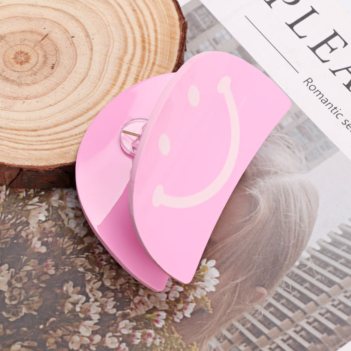 Wholesale Smiley Face Shape Acrylic Material Hairpin Back of Head