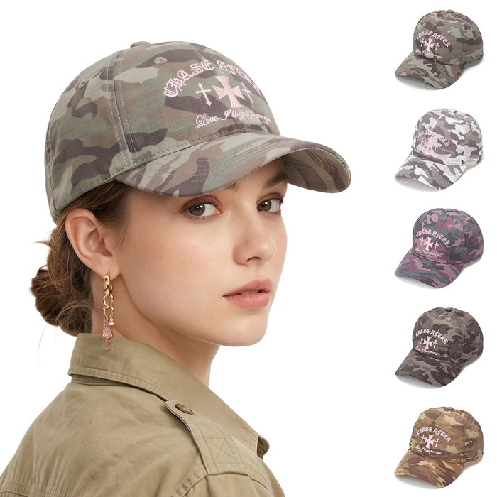 Wholesale Embroidered Camouflage Baseball Cap for Women Lightweight Breathable Sun Protection Casual Everyday Cap