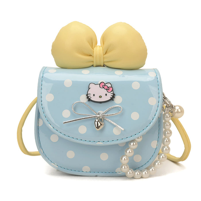 Wholesale Trendy Polka Dot Butterfly Bow Kids Crossbody Bag