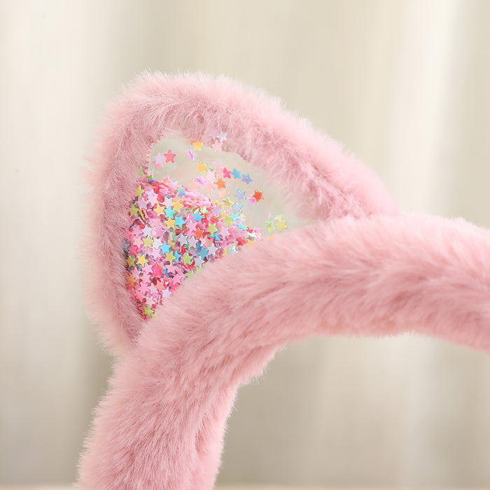 Wholesale Kids'  cute cat ear style children' s earmuffs,  a must-have for winter warmth