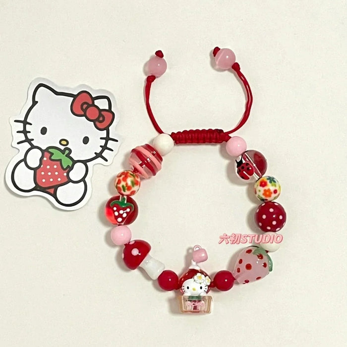 Wholesale Cute Cartoon Bracelet Fashion Color Beaded Hand-weave