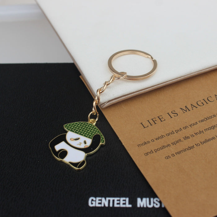 Wholesale Panda keychain  bag pendant  cartoon small gift key chain ornaments