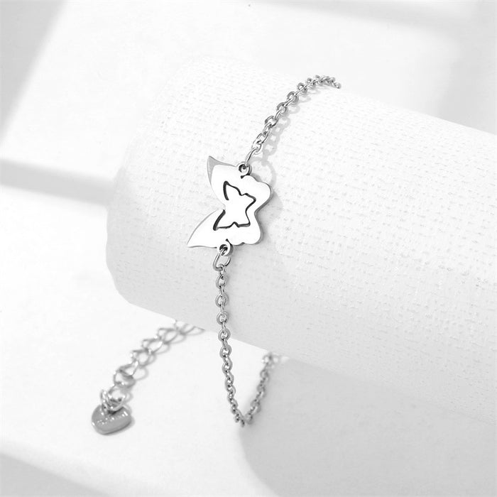 Wholesale Glossy Stainless Steel Butterfly Bracelet JDC-BT-MingM012