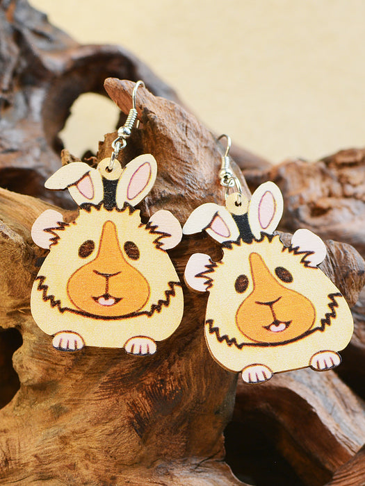 Wholesale Easter Cute Pig Rabbit Earrings JDC-ES-ChenC003