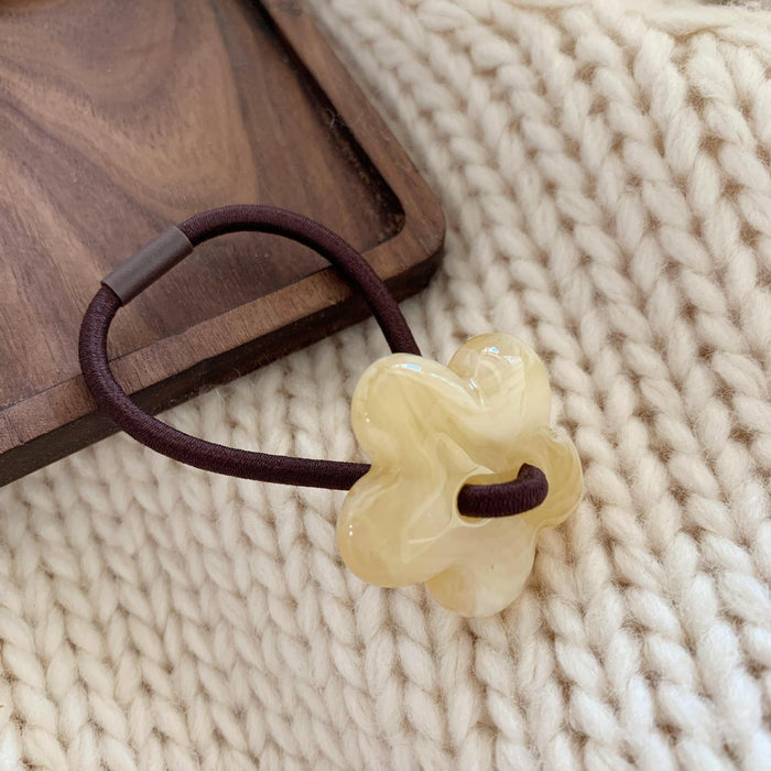 Wholesale Small flower simple temperament headband high elasticity cowhide tendon hair accessory