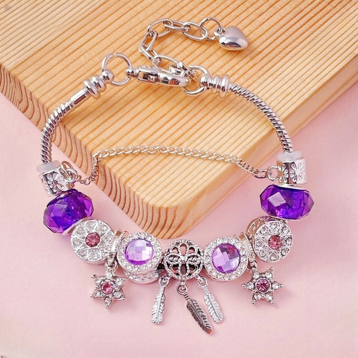 Wholesale Dream Catcher Beaded Alloy Bracelet JDC-BT-RanYan006