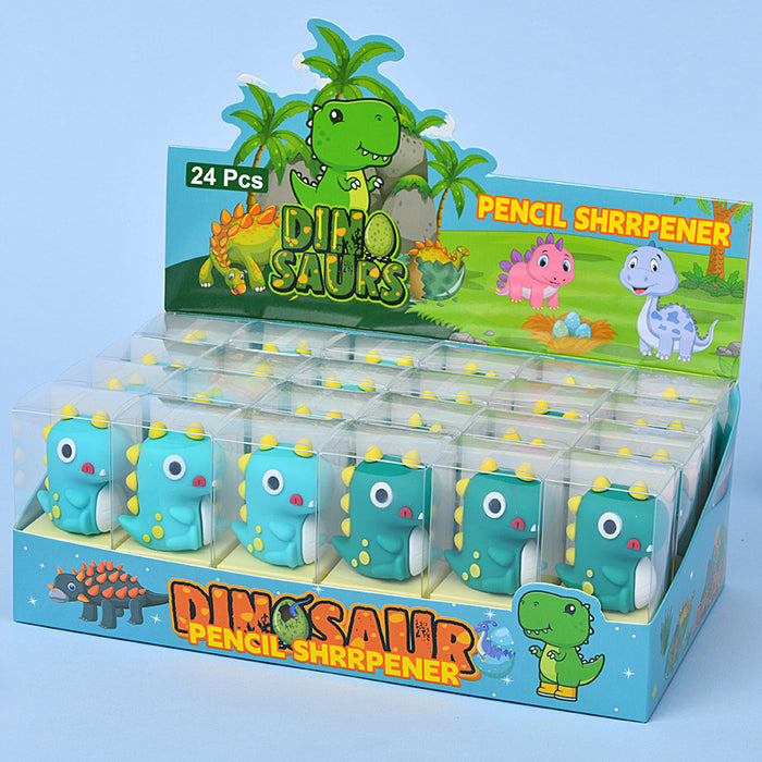 Wholesale Cute cartoon little dinosaur creative student pencil sharpener pencil sharpener stationery prizes