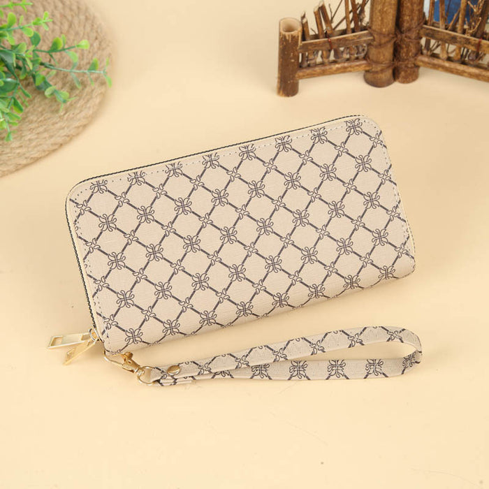 Wholesale Long Large Capacity Double Zipper Clutch Wallet JDC-WT-HNG001