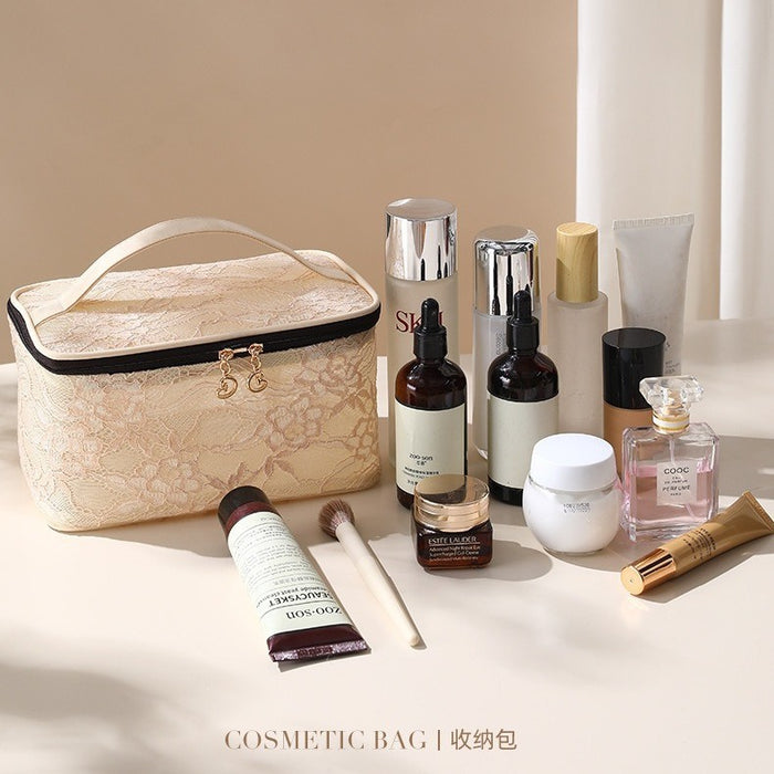 Wholesale Stylish Ins Style Mesh Makeup Bag Large Capacity Travel Cosmetic Organizer