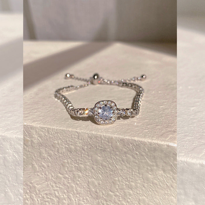 Wholesale Zircon bracelet for women, high-end, full of diamonds, personality, versatile hand accessories, cool style, niche temperament bracelet for women