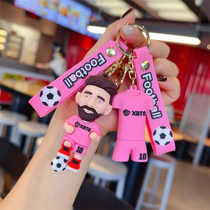 Wholesale Cartoon Football Superstar 3D Doll Keychain JDC-KC-YueW004