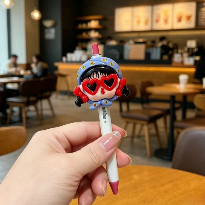 Wholesale Cute Cartoon Resin Girl Charm Decor Pen Plastic 0. 5mm St Tip