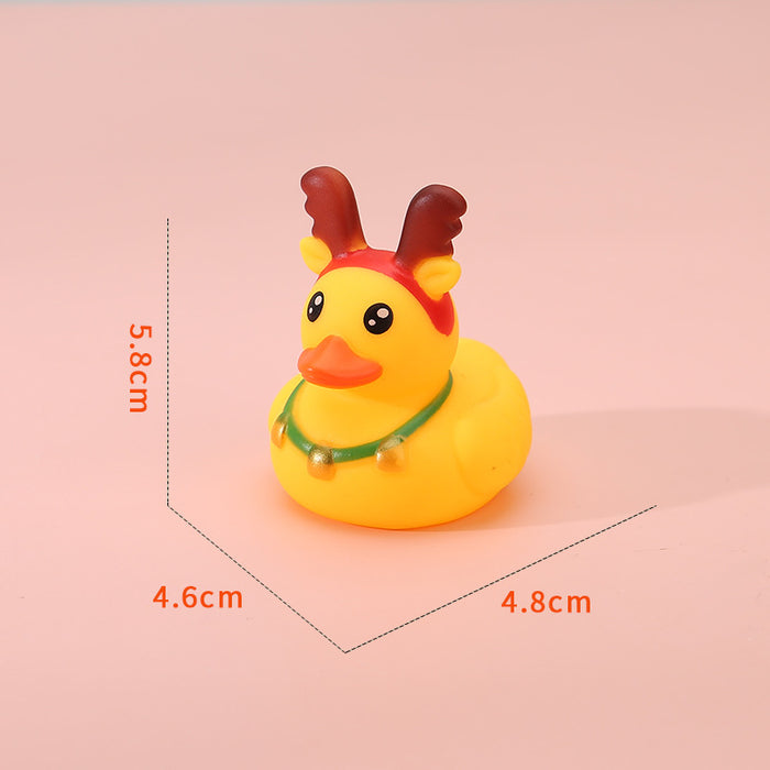 Wholesale Christmas Antlers Small Yellow Duck