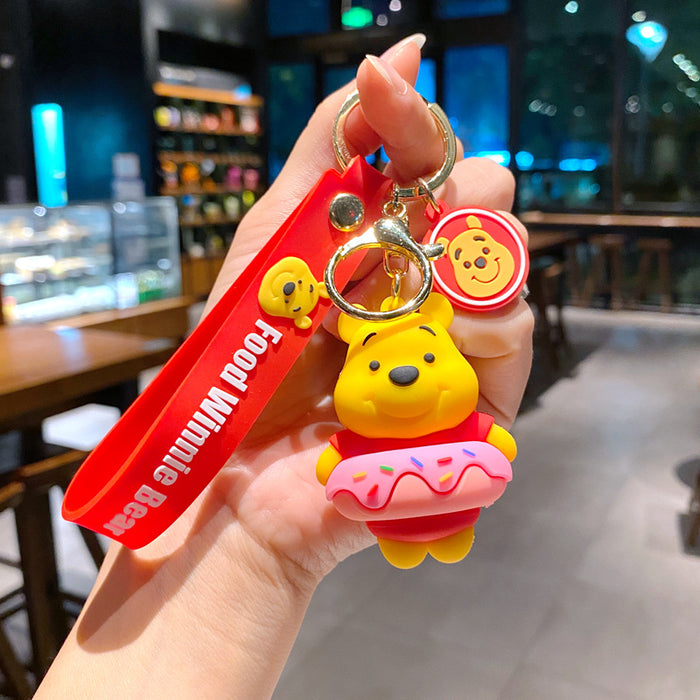 Wholesale  bag pendant car key chain doll machine push keychain