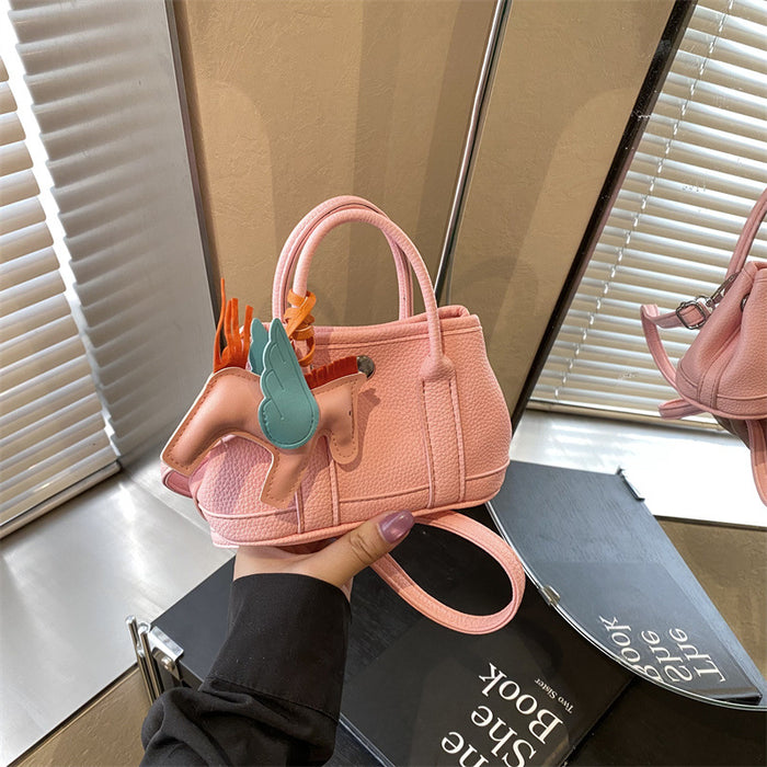 Wholesale Children's bag with high-end lychee pattern mini garden bag, girls' parent-child fashion show crossbody bag