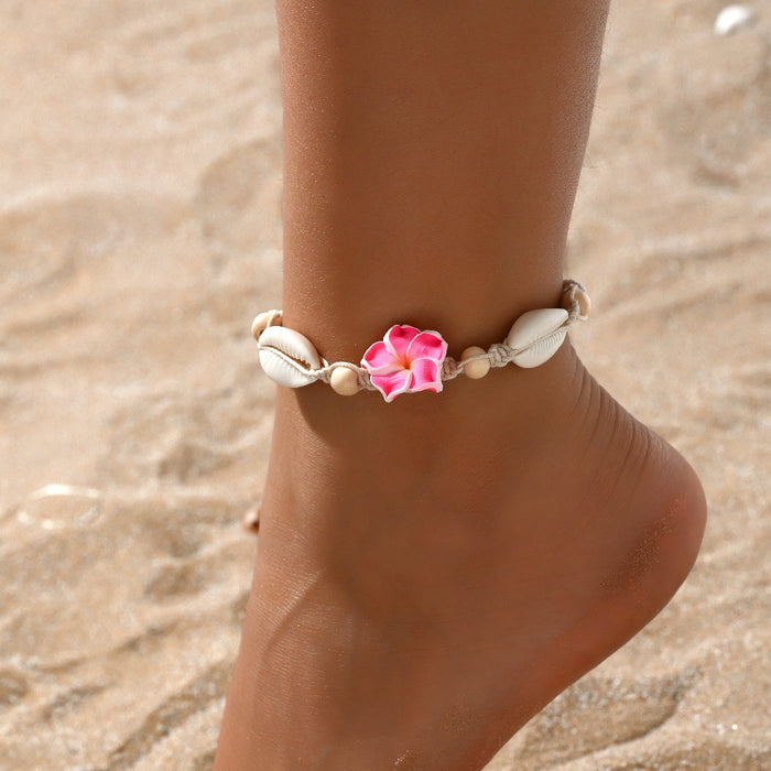 Wholesale Bohemian Shell Woven Anklet Set Fashion Accessory