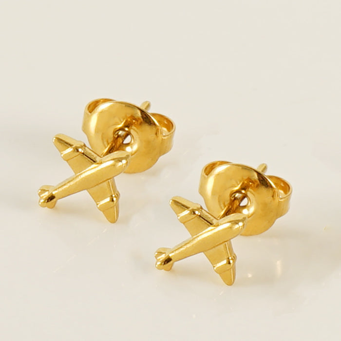 Wholesale Mini Heart-Shaped Irregular Titanium Steel Earrings